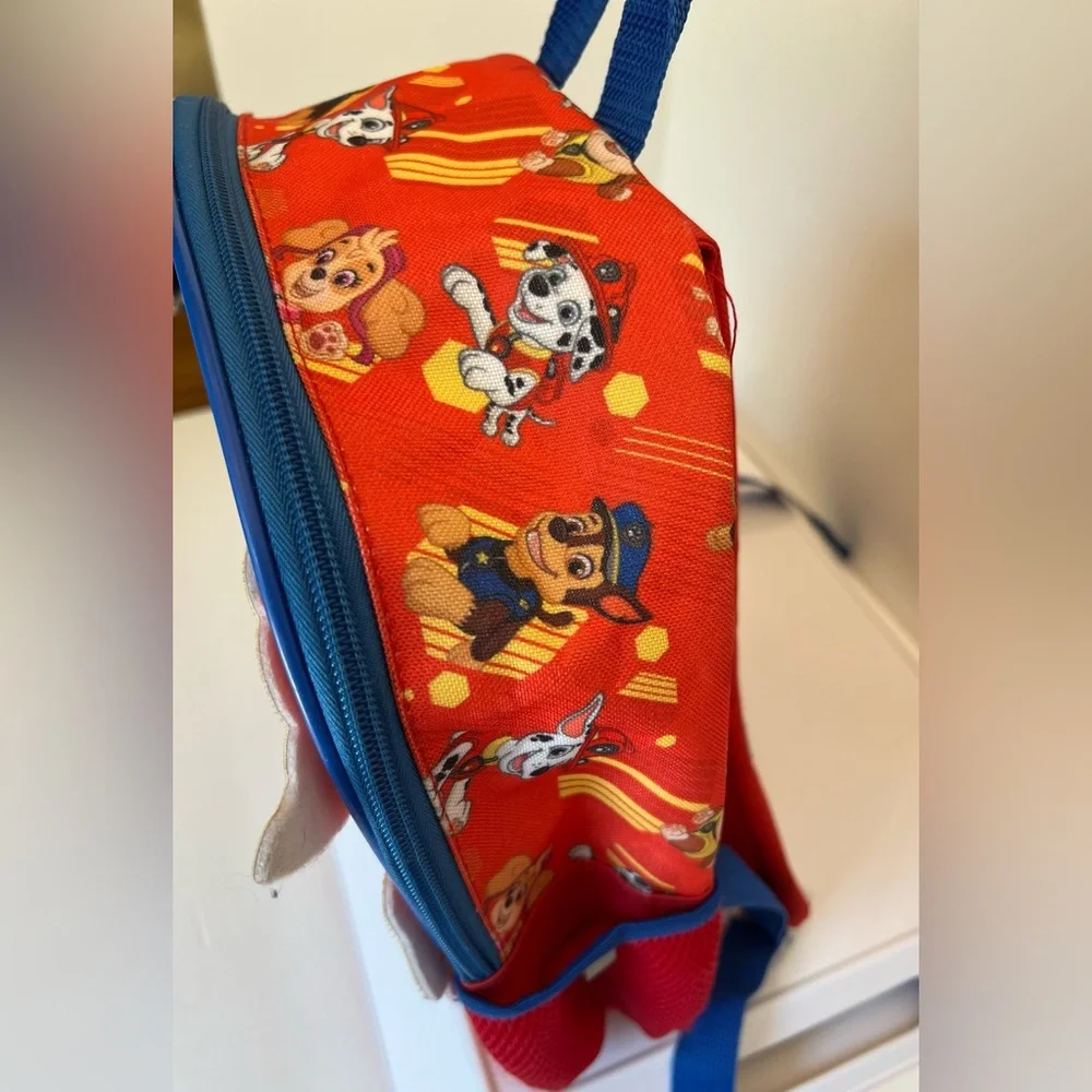 Multicolored Backpack Featuring Paw Patrol Characters with Two Zippered Sections